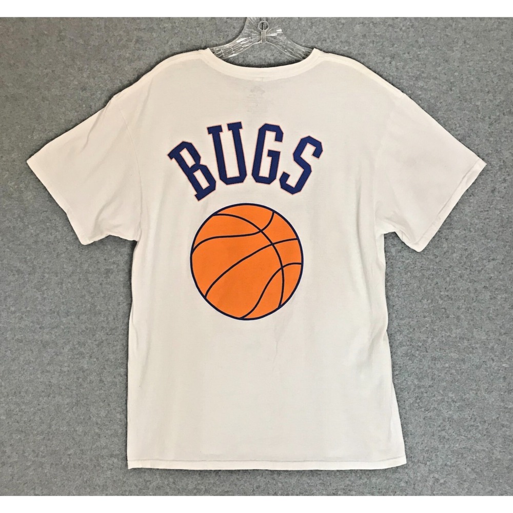 Looney Tunes Bugs Bunny Tune Squad Gang Basketball T-Shirt Mens Large White READ